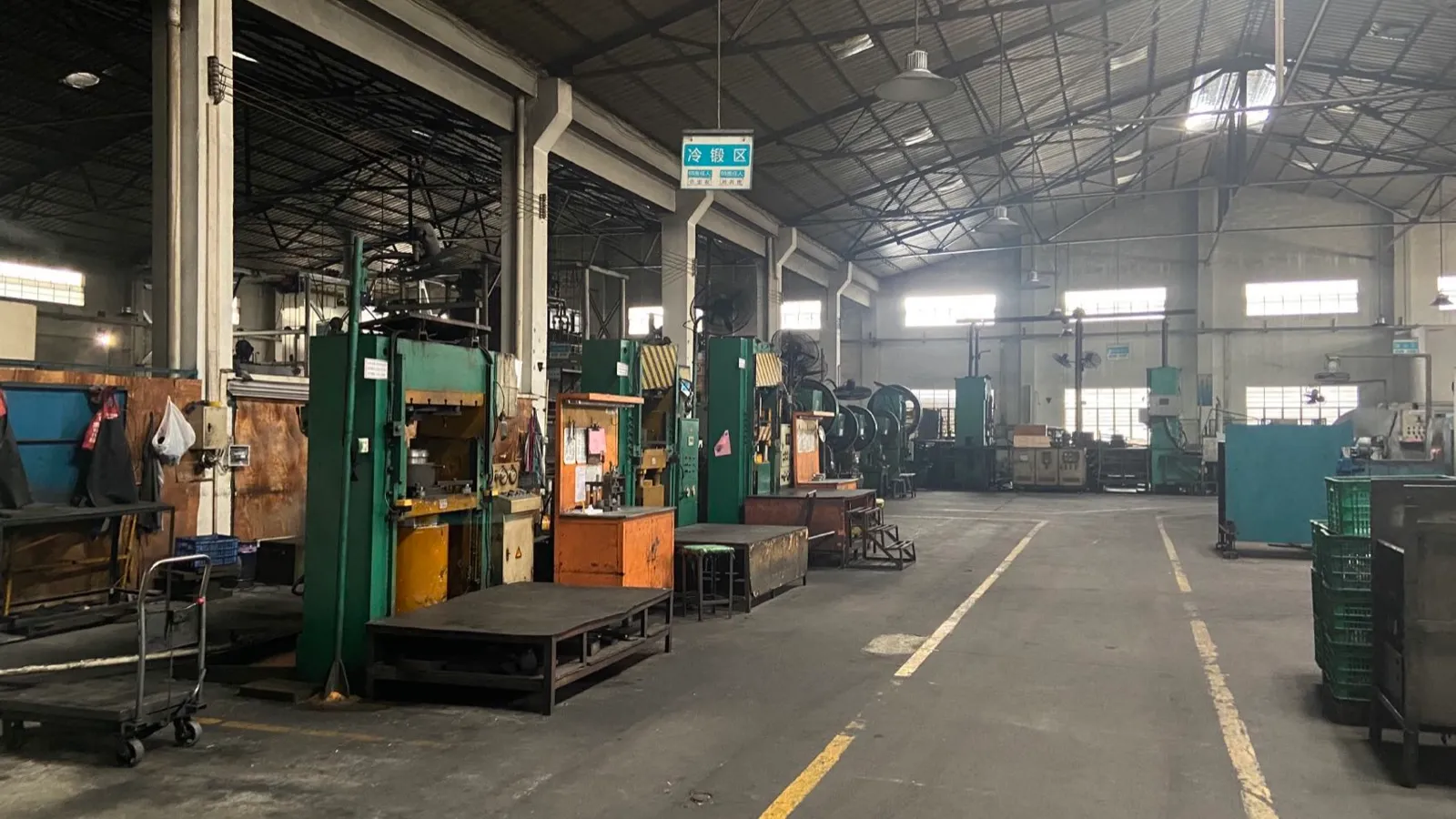 Cold forging workshop floor