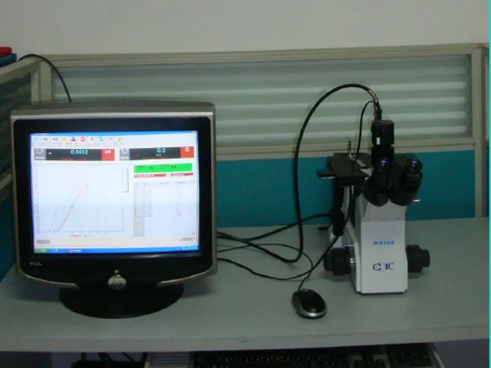 Metallographic microscope, with image analysis